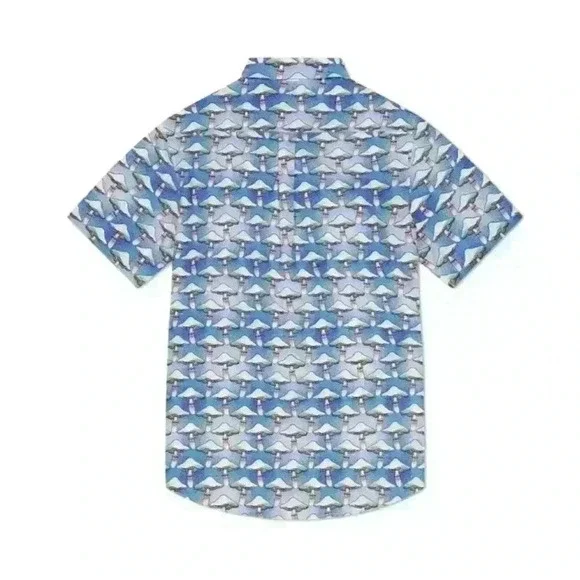 WESC Shroomspiracy Short Sleeve Button Shirt Men’s Medium - Picture 4 of 10